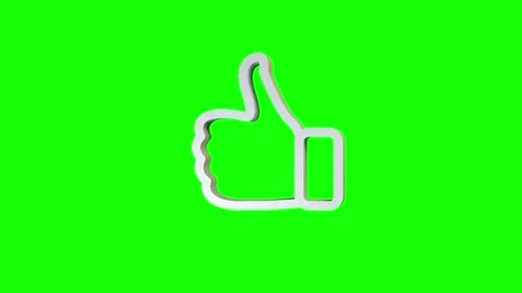 Like Symbol Spins Loop Seamless on White, Black and Green Screen Background, Stock Footage 140938868