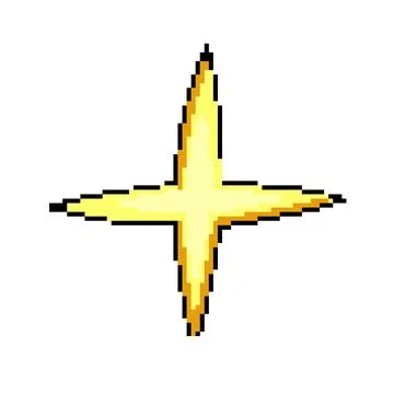 Symbol star pixel art vector illustration Stock Illustration