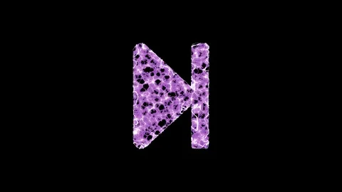 Symbol step forward shimmers in three colors: Purple, Green, Pink. In - Out Stock Footage 127513790