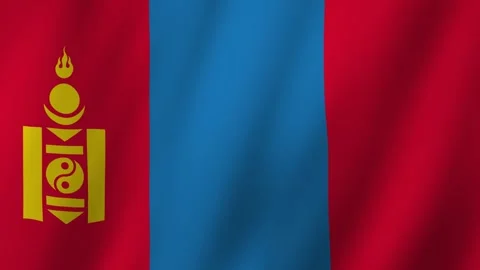 Symbol of Strength The Mongolian Flag in the Wind Stock-Footage 278326941