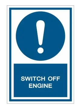 Symbol Switch Off Engine Isolate On White Background,Vector Illustration EPS. イラスト素材