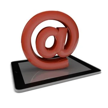 At symbol tablet Illustrazione stock