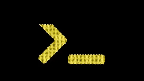 Symbol terminal is knitted from a woolen thread. Knit like a sweater Stockbeeldmateriaal 120819853