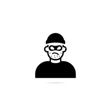 Symbol thief. Vector icon. Stock Illustration