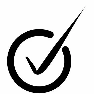 Symbol Tick, mark, circle, line Stock Illustration