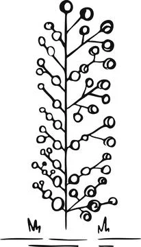 Symbol trees line original pattern vector outline Illustrazione stock