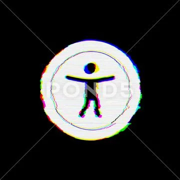 Symbol universal access has defects. Glitch and stripes: Graphic #107082153