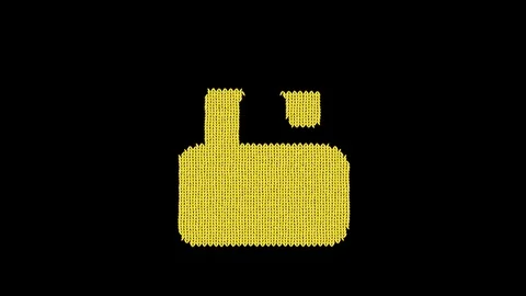 Symbol unlock is knitted from a woolen thread. Knit like a sweater Stock Footage 120956959