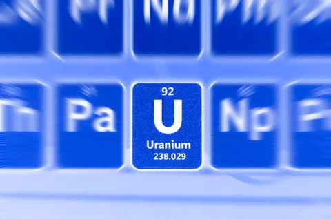 Symbol of Uranium Stock Photos