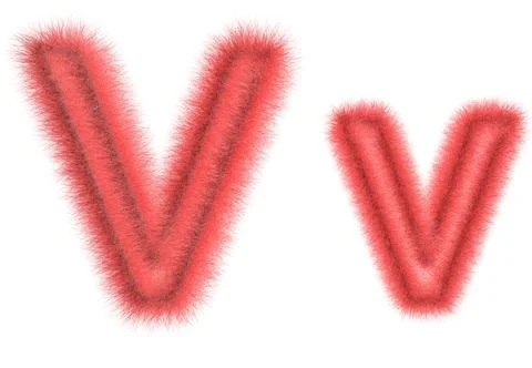 Symbol "V" from wool Stock Illustration