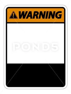 Symbol warning sign label on white background Stock Illustration