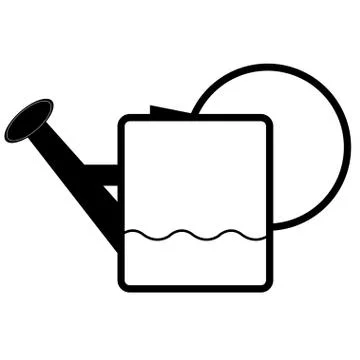 Symbol of a watering pot Stock Illustration