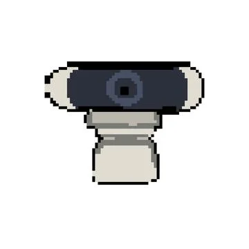 Symbol web camera pixel art vector illustration Illustrazione stock