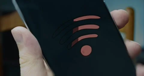 Symbol of wireless internet connectivity, presentation Stock-Footage 313499622