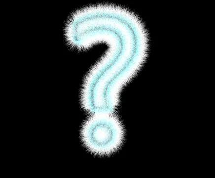Symbol "?" from wool on a black background Stock Illustration