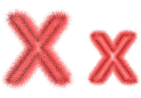 Symbol "X" from wool Stock Illustration