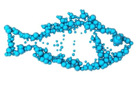 Symbolic 3d fish Stock-Illustration