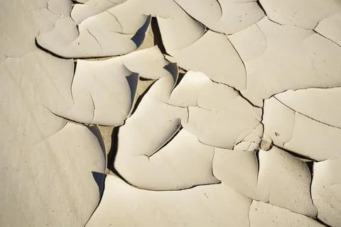 Symbolic For Climate Change, Clay Patterns In A Dried Out River Bed Stock-Fotos