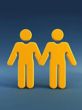 Symbolic couple Stock Illustration