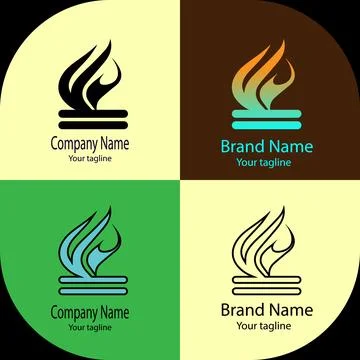 Symbolic Flame Logo Stock Illustration