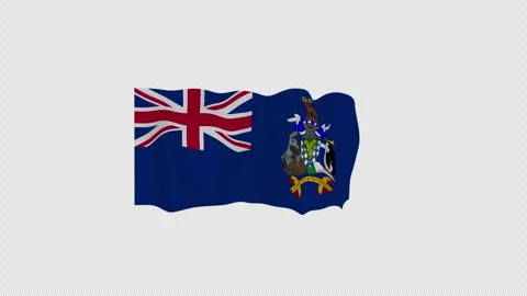 Symbolic Flowing South Georgia Loop Alpha Channel Video stock 342552895