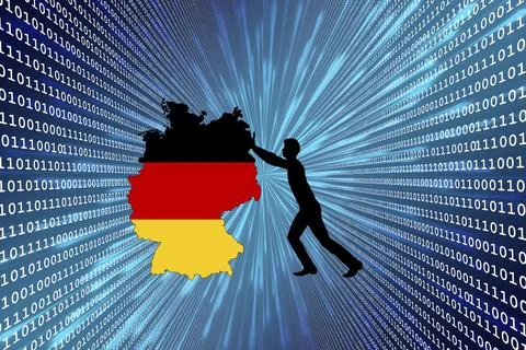 Symbolic image, boost Germany perspective, economy, lack of big data, Industry Stock Photos