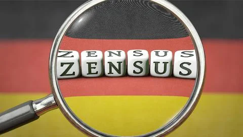 Symbolic image on the subject of the 2022 census in Germany Ilustración de archivo