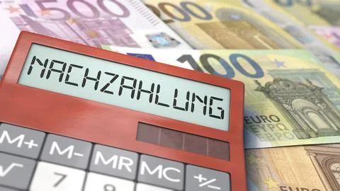 Symbolic image on the subject of back payment of ancillary costs, heating costs, Ilustración de archivo