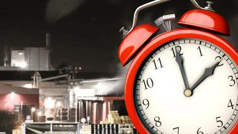 Symbolic image on the subject of night work 스톡 사진