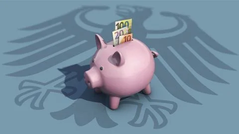 Symbolic image on the topic of austerity policy in Germany Stock Illustration