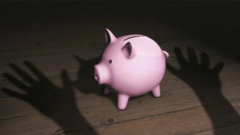 Symbolic image on the topic of being cheated out of your savings Stock Illustration