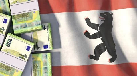 Symbolic image on the topic of Berlin finances Stockillustratie