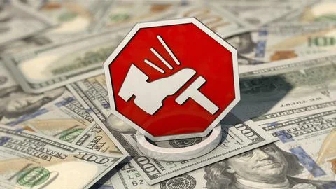Symbolic image on the topic of the debt ceiling in the USA Stock Illustration