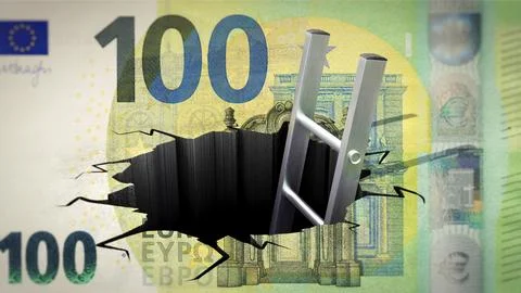 Symbolic image on the topic of debt reduction, insolvency proceedings, debt Stock Illustration