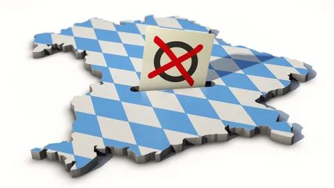 Symbolic image on the topic of elections in the Free State of Bavaria Stock Illustration