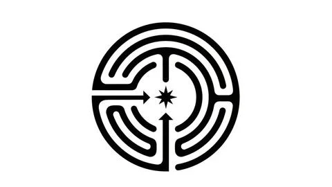 Symbolic labyrinth design Stock Illustration