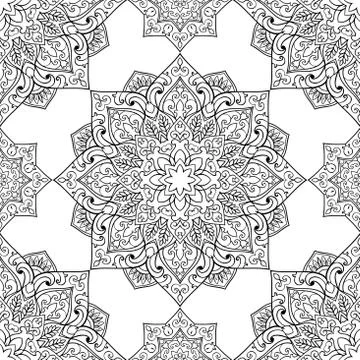 Symbolic pattern of mandala. Stock Illustration