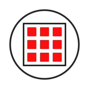 Symbolic presentation for user interface designs featuring square grids and.. Illustrazione stock