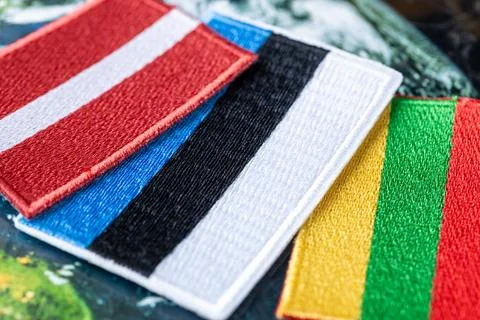 Symbolic representation of the Baltic countries. Lithuania, Latvia 스톡 사진