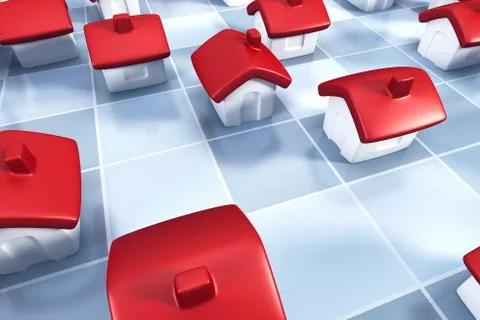 Symbolic settlement network Stock Illustration