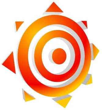 Symbolic sun. Editable vector graphics. Eps 10. Illustrazione stock