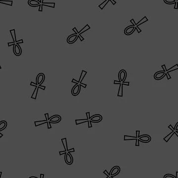 Symbolism goth subculture vector seamless pattern Illustrazione stock