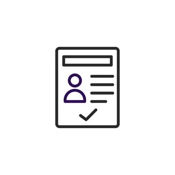 Symbolizing approved profile with user data on application interface for mo.. Stock Illustration