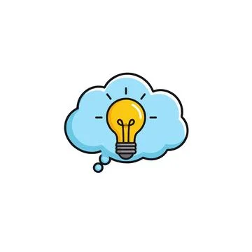 Symbolizing insightful thoughts and creative concepts using a lightbulb wit.. Stock Illustration