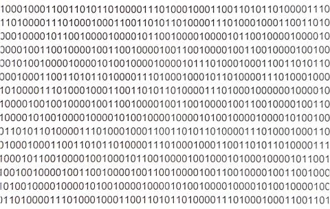 Symbols of the binary code. black and white texture background Stock Photos