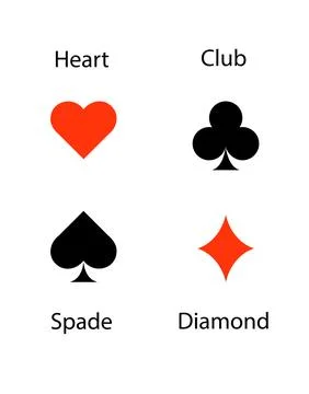 The symbols of a card deck in illustrator Stock Illustration