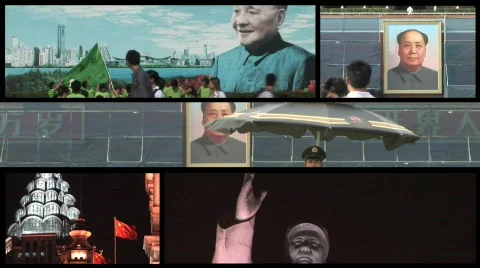 Symbols of China Split Screen Stock Footage 307631
