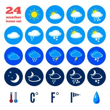 Symbols for climate changes  diagnostic Illustrazione stock