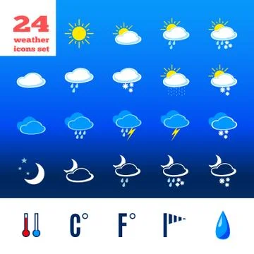 Symbols for climate changes  diagnostic Stock Illustration