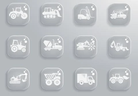 Symbols of Construction Machines イラスト素材